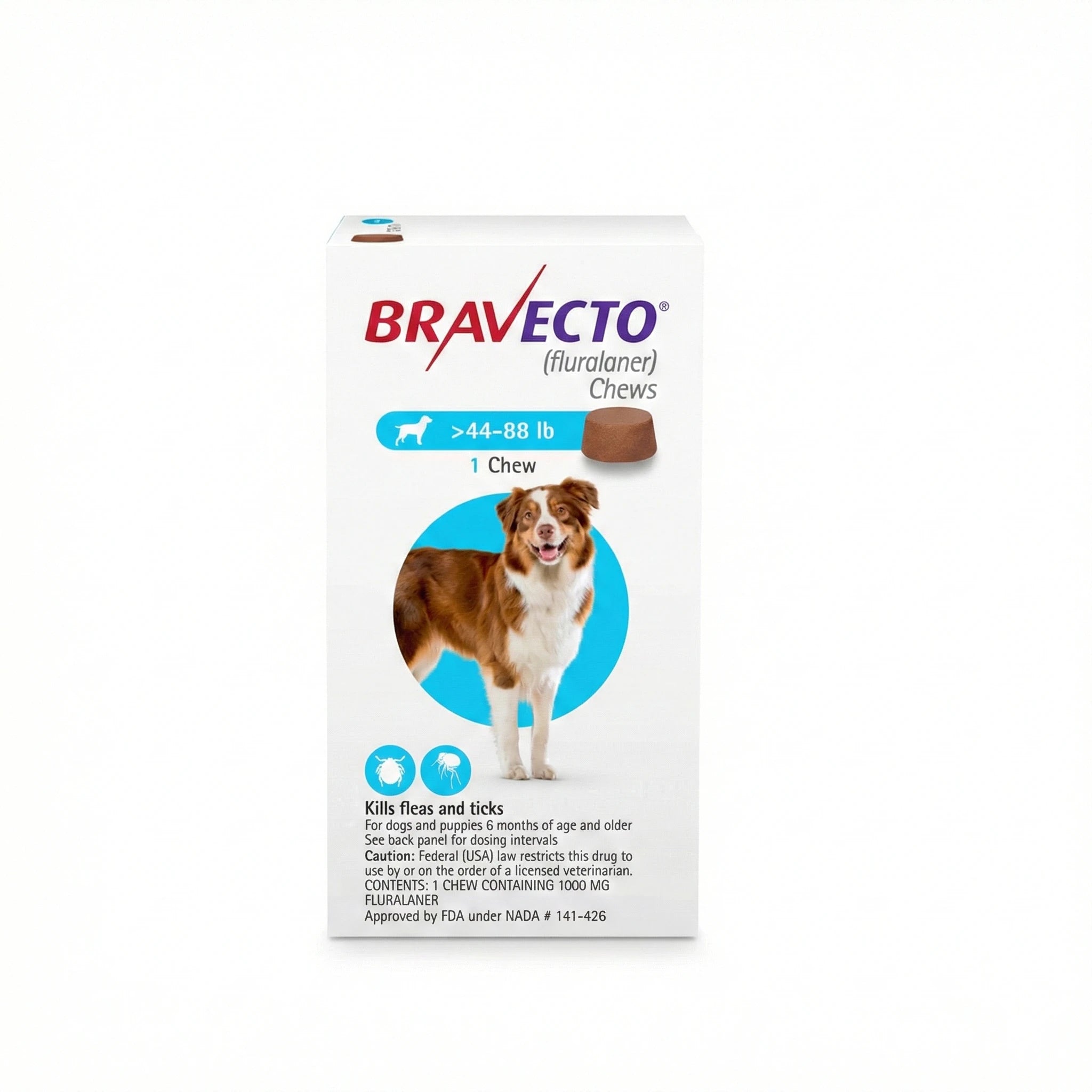 Bravecto Chewable Tablet for Dogs - Flea & Tick Protection