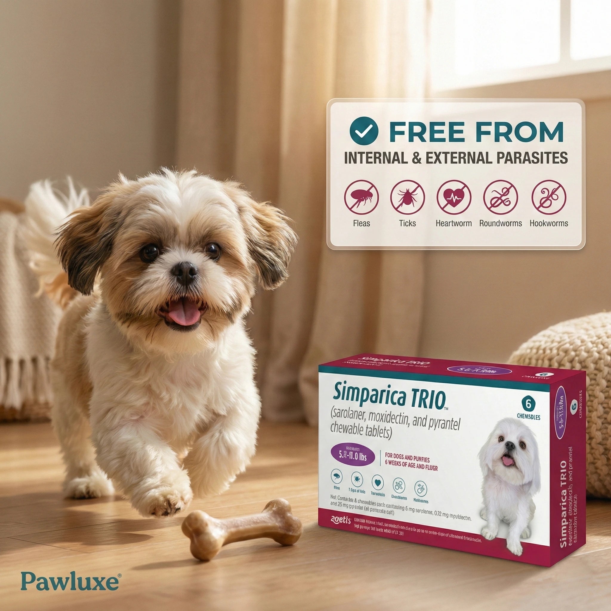 Simparica TRIO® Chewable Tablet – Complete Monthly Parasite Protection
