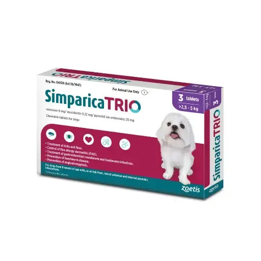 Simparica TRIO® Chewable Tablet – Complete Monthly Parasite Protection