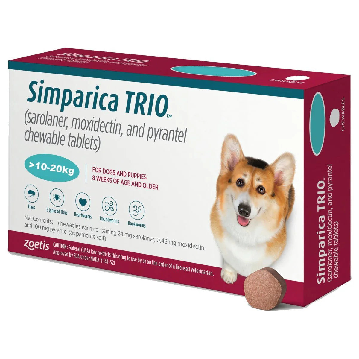 Simparica TRIO® Chewable Tablet – Complete Monthly Parasite Protection